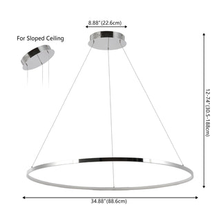 Brice  Modern Contemporary Iron Integrated LED Pendant