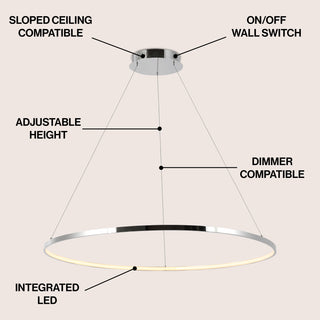 Brice  Modern Contemporary Iron Integrated LED Pendant