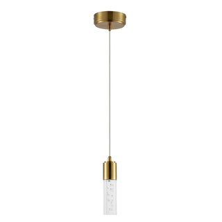 Bolha 4.75" Bubble Acrylic/Iron Modern Minimalist Integrated LED Pendant - JONATHAN Y