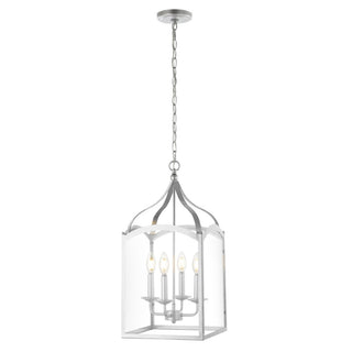 Ruth 11" Traditional Classic Lantern Metal/Glass LED Pendant - JONATHAN Y