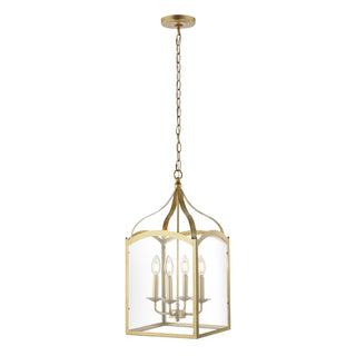 Ruth 11" Traditional Classic Lantern Metal/Glass LED Pendant - JONATHAN Y