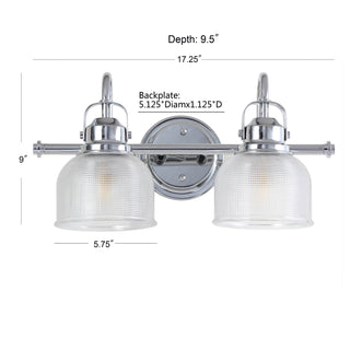 Virginia Metal/Glass LED Vanity Light - JONATHAN Y