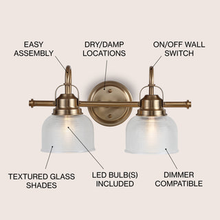 Virginia Metal/Glass LED Vanity Light