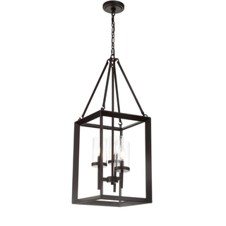 Anna 12" Metal/Glass LED Pendant - JONATHAN Y