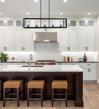 Anna 38.5" Linear Metal/Glass LED Pendant - JONATHAN Y