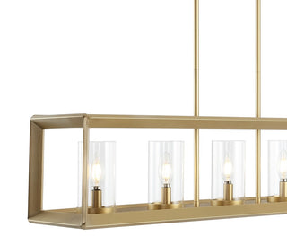 Anna 38.5" Linear Metal/Glass LED Pendant