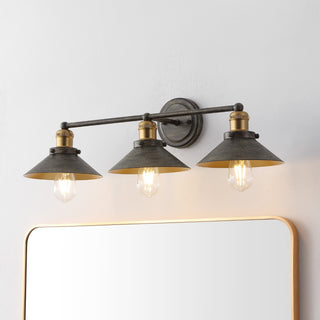 July 26.5" 3-Light Industrial Farmhouse Metal Vanity Light