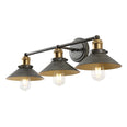 Rustic Dark Gray/Brass Gold