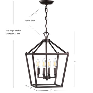 Pagoda Lantern Metal LED Pendant - JONATHAN Y
