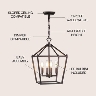 Pagoda Lantern Metal LED Pendant