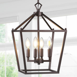 Pagoda Lantern Metal LED Pendant - JONATHAN Y