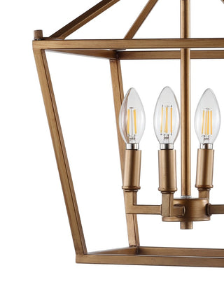 Pagoda Lantern Metal LED Pendant - JONATHAN Y