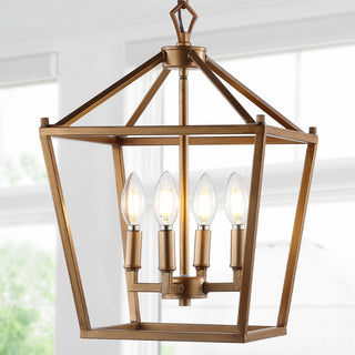 Pagoda Lantern Metal LED Pendant - JONATHAN Y