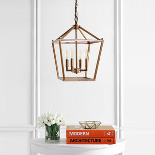 Pagoda Lantern Metal LED Pendant - JONATHAN Y