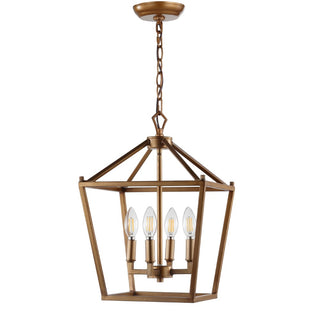 Pagoda Lantern Metal LED Pendant - JONATHAN Y