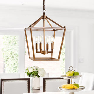 Pagoda Lantern Metal LED Pendant - JONATHAN Y
