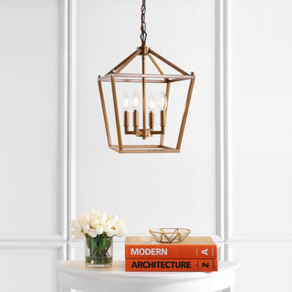 Pagoda Lantern Metal LED Pendant - JONATHAN Y