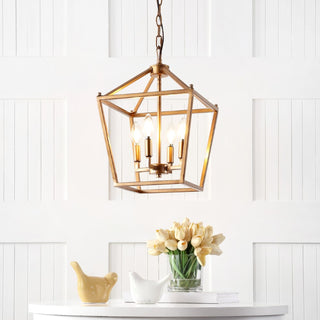 Pagoda Lantern Metal LED Pendant - JONATHAN Y