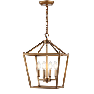 Pagoda Lantern Metal LED Pendant - JONATHAN Y