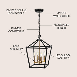 Pagoda Lantern Metal LED Pendant