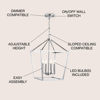 Pagoda Lantern Metal LED Pendant