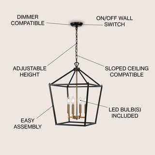 Pagoda Lantern Metal LED Pendant
