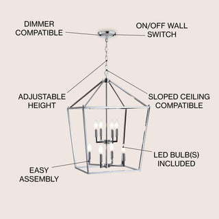 Pagoda Lantern Metal LED Pendant