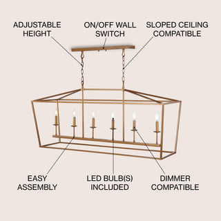 Pagoda Lantern Metal LED Pendant