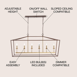 Pagoda Lantern Metal LED Pendant