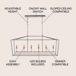 Pagoda Lantern Metal LED Pendant