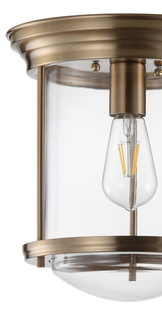 Savannah 10.25" Metal/Glass LED Flush Mount - JONATHAN Y