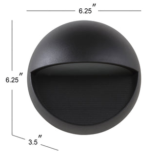 Orbe 6.25" Outdoor Metal/Glass Integrated LED Wall Sconce - JONATHAN Y