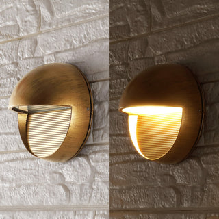Orbe 6.25" Outdoor Metal/Glass Integrated LED Wall Sconce - JONATHAN Y