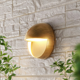 Orbe 6.25" Outdoor Metal/Glass Integrated LED Wall Sconce - JONATHAN Y