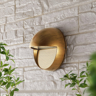 Orbe 6.25" Outdoor Metal/Glass Integrated LED Wall Sconce - JONATHAN Y