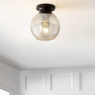 Atlas 7.75" Metal/Glass LED Flush Mount - JONATHAN Y