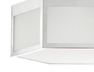 Minimo Hexagon Metal/Frosted Glass LED Flush Mount - JONATHAN Y