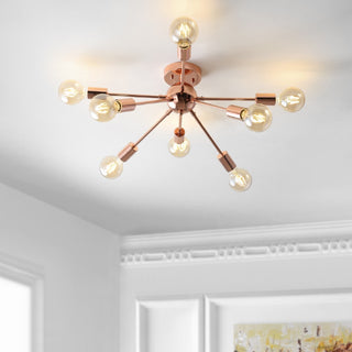 Copper 30.5" Sputnik Metal LED Flush - JONATHAN Y