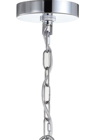 Reese 17" Metal/Crystal Adjustable LED Drop Chandelier - JONATHAN Y