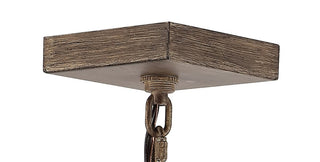 Magnolia 8.13" Adjustable Iron Rustic Farmhouse LED Pendant - JONATHAN Y