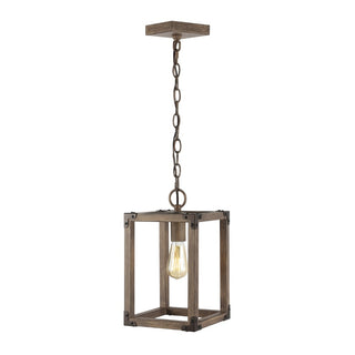 Magnolia 8.13" Adjustable Iron Rustic Farmhouse LED Pendant - JONATHAN Y