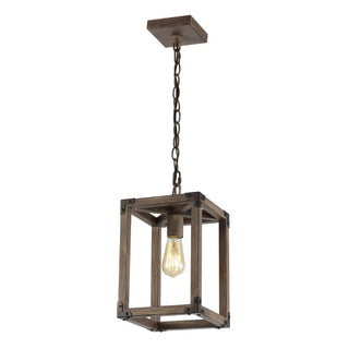 Magnolia 8.13" Adjustable Iron Rustic Farmhouse LED Pendant - JONATHAN Y