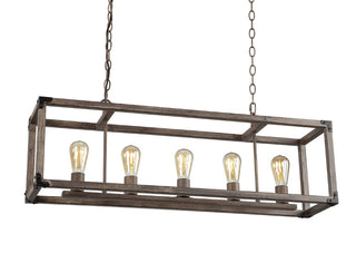 Magnolia 8.13" Adjustable Iron Rustic Farmhouse LED Pendant - JONATHAN Y