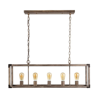 Magnolia 8.13" Adjustable Iron Rustic Farmhouse LED Pendant - JONATHAN Y