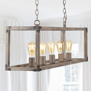 Magnolia 8.13" Adjustable Iron Rustic Farmhouse LED Pendant - JONATHAN Y