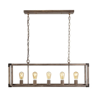 Magnolia 8.13" Adjustable Iron Rustic Farmhouse LED Pendant - JONATHAN Y