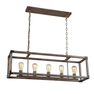 Magnolia 8.13" Adjustable Iron Rustic Farmhouse LED Pendant - JONATHAN Y