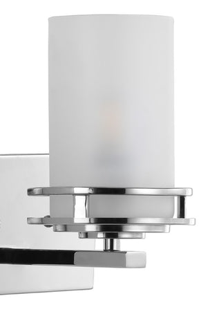 Fairfax Metal/Frosted Glass Contemporary Glam LED Vanity Light - JONATHAN Y
