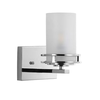 Fairfax Metal/Frosted Glass Contemporary Glam LED Vanity Light - JONATHAN Y