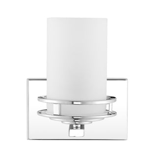 Fairfax Metal/Frosted Glass Contemporary Glam LED Vanity Light - JONATHAN Y